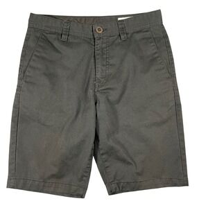 Volcom Shorts Mens Size 29‎ Black Casual Chino Skate Logo Relaxed Fit